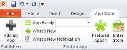 App Store in Microsoft PowerPoint ribbon App Store in Microsoft PowerPoint ribbon